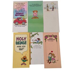 Hallmark Contemporary Greeting Card Birthday Hello Anniversary Lot of 6 NOS VTG